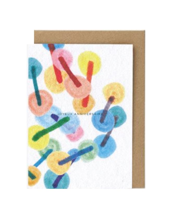 Papier Tigre kort, Joyeux Anniversaire