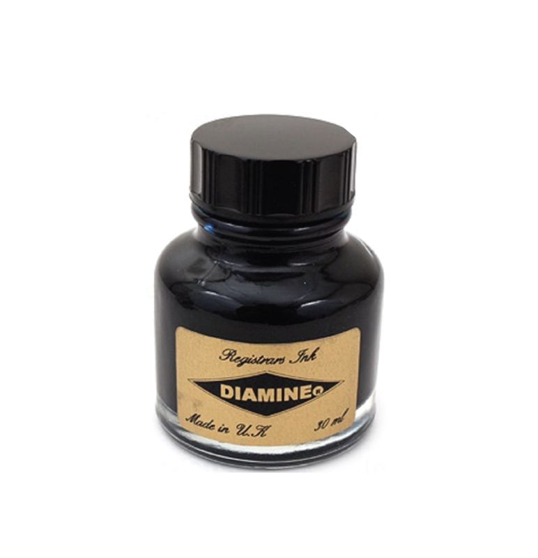 Diamine Registrar`s Permanent Blekk 30 ml. Blue/ Black