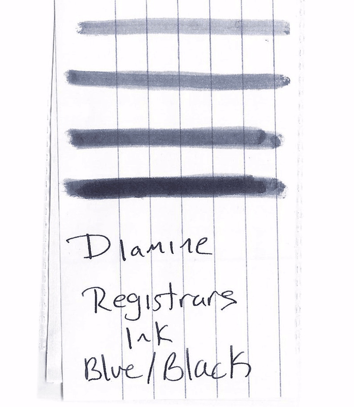 Diamine Registrar`s Permanent Blekk 30 ml. Blue/ Black