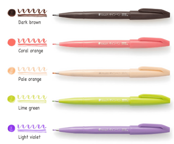 Pentel Touch Pen SES15C-A Fleksibel, 21 farger