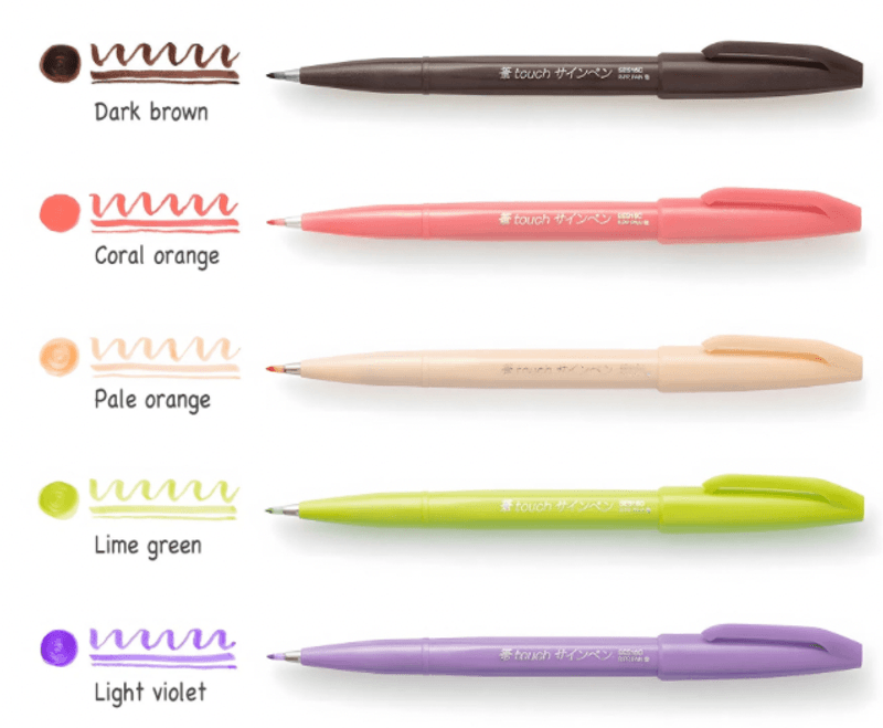 Pentel Touch Pen SES15C-A Fleksibel, 21 farger