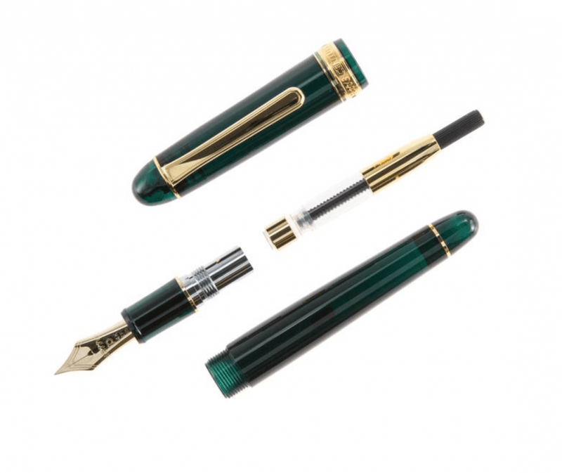 Platinum 3776 Laurel Green Fyllepenn + converter
