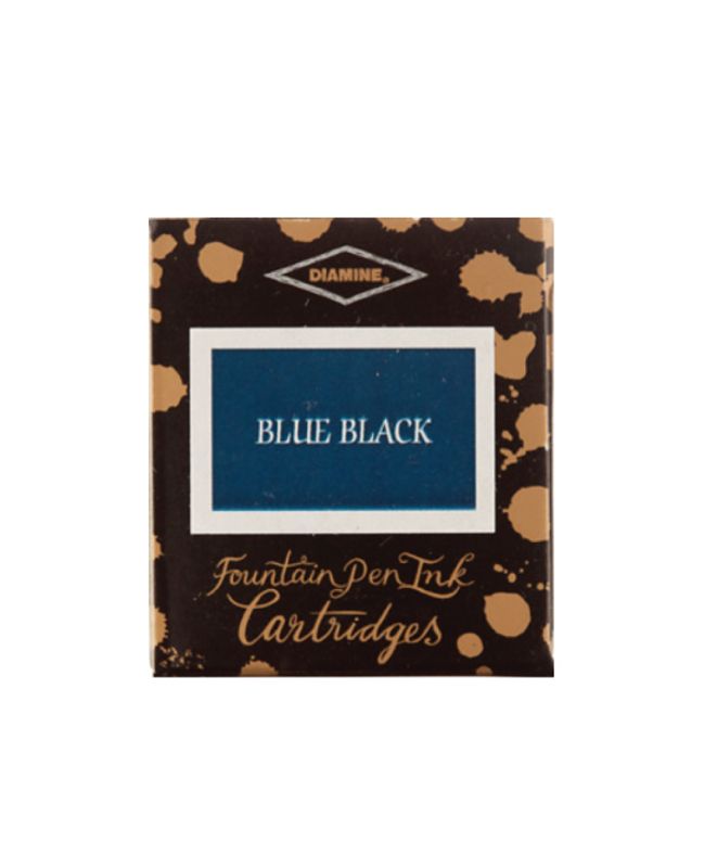 Diamine Blekkpatroner 6 pkn, Blueblack