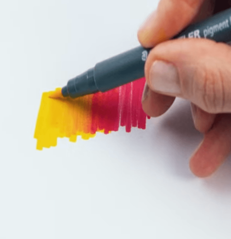 STAEDTLER Pigment Brush Pen 12 stk, Multi ink Basic