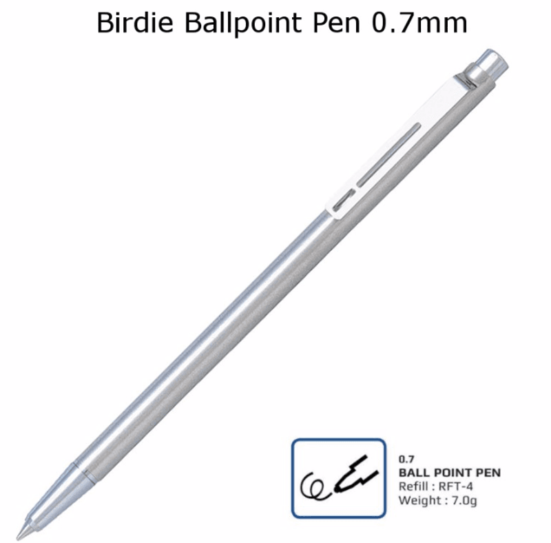 Pilot Birdie Mini Ballpointpen, Rustfritt stål