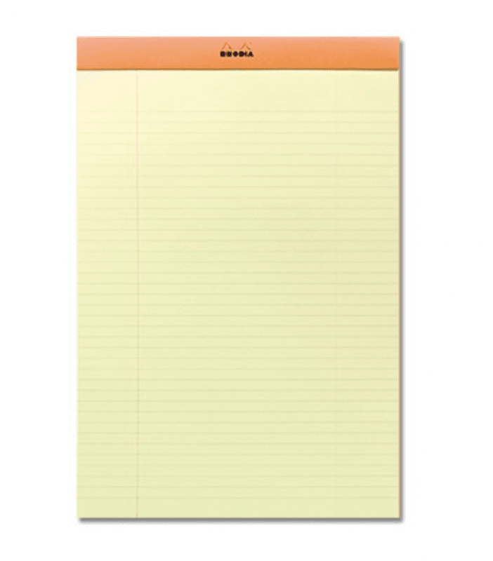 Rhodia Yellow Pad Linjer, Stiftet A4+