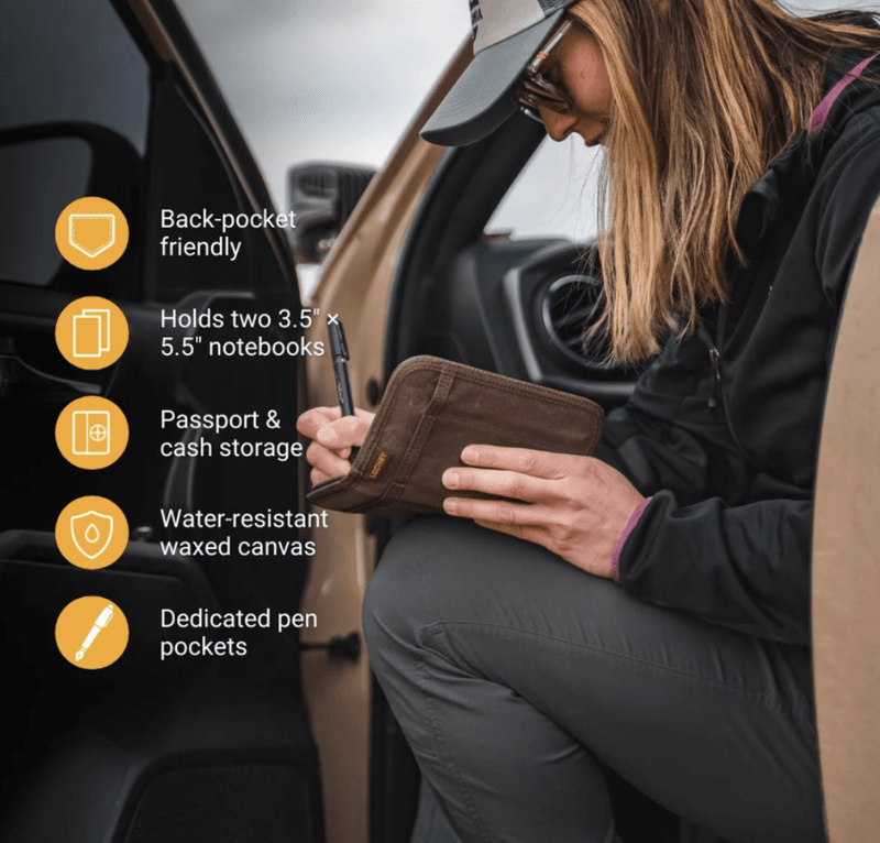 Lochby Pocket Journal Canvas Brown