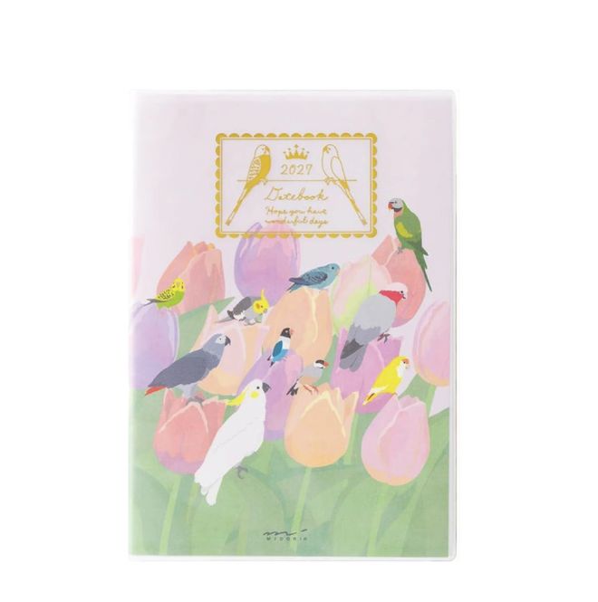 Hovedbilde Midori Diary Pocket BIRD 2027 Monthly / Weekly A6
