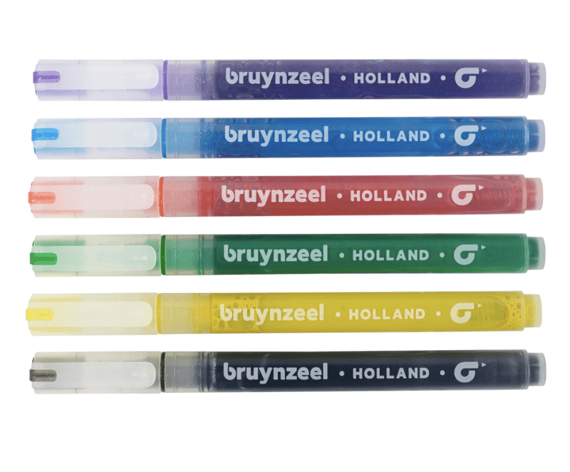 Bruynzeel Glitter Felt Tips Set of 6