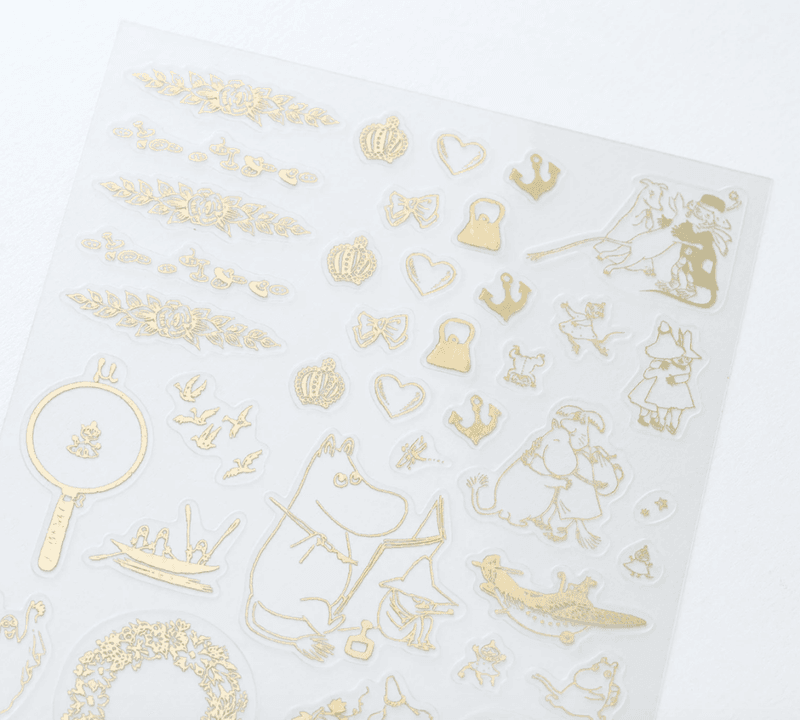 HOBONICHI Moomin Foilstamped Clear Stickers