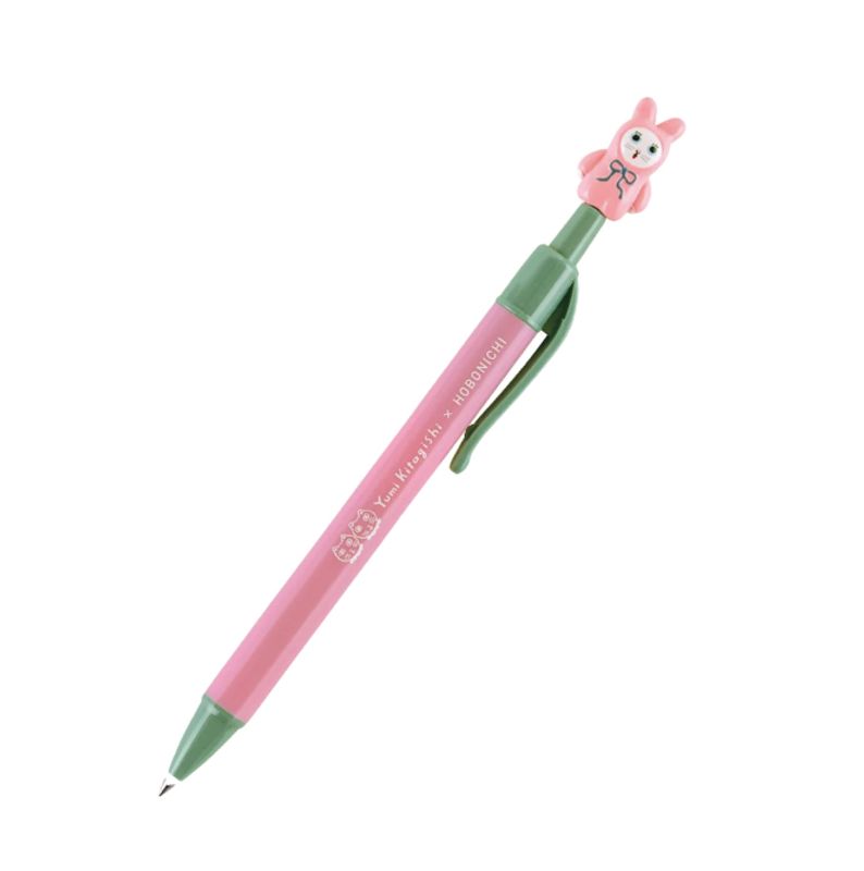 HOBONICHI  Yumi Kitagishi Ballpoint Pen White Cat Bunny Pink