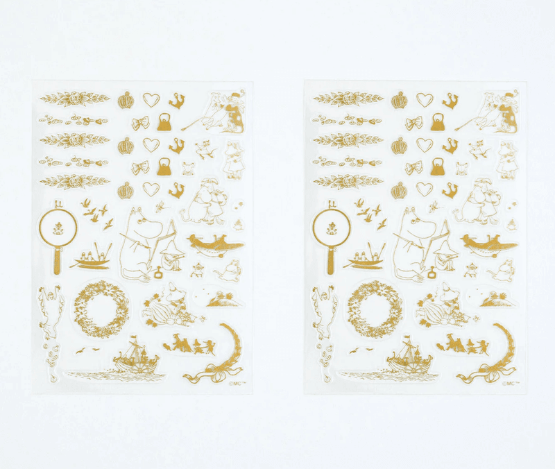 HOBONICHI Moomin Foilstamped Clear Stickers