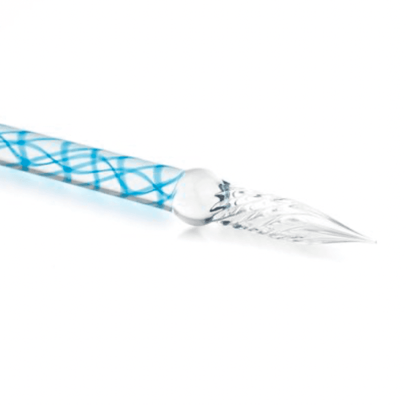 Herbin Straight Glass Dip Pen, Calanque Blue
