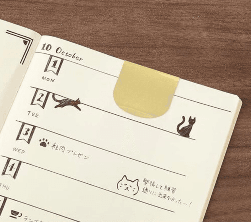 Midori Clip Ruler Cat Brass