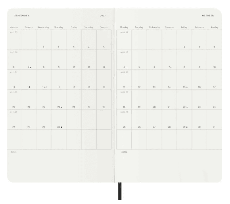 Moleskine SOFT 18 mnd Weekly Notebook 2026/27 Large