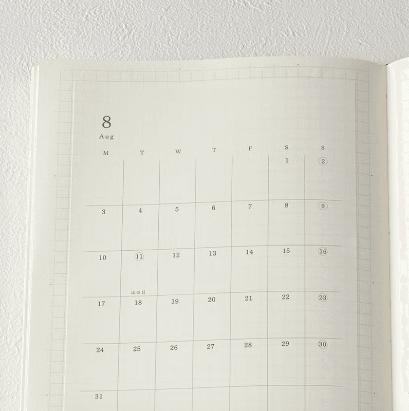 Midori Diary Sticker 2027 Monthly M 