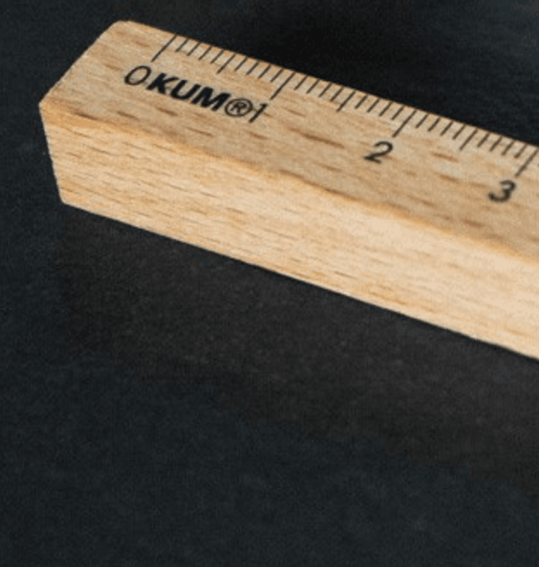KUM Linjal i tre, 15 cm