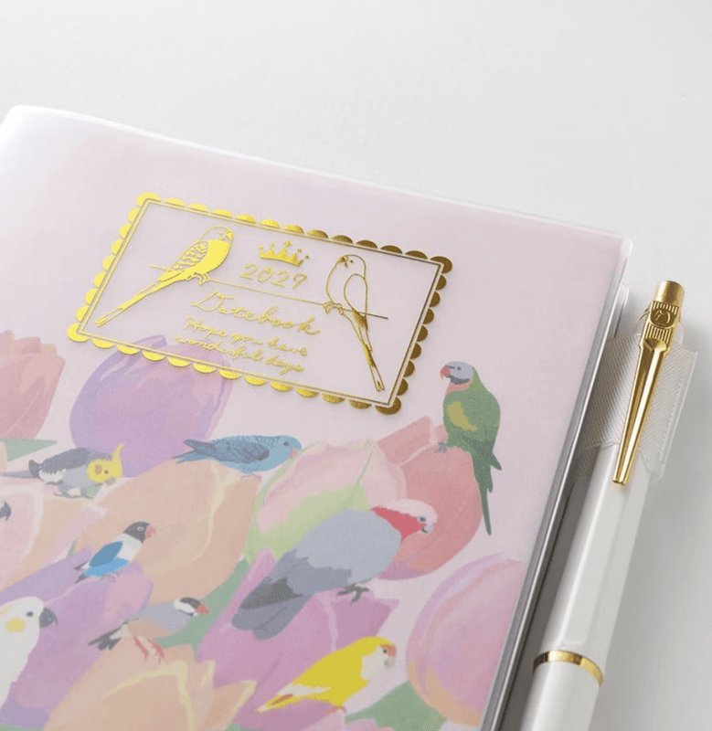 Midori Diary Pocket BIRD 2027 Monthly / Weekly A6