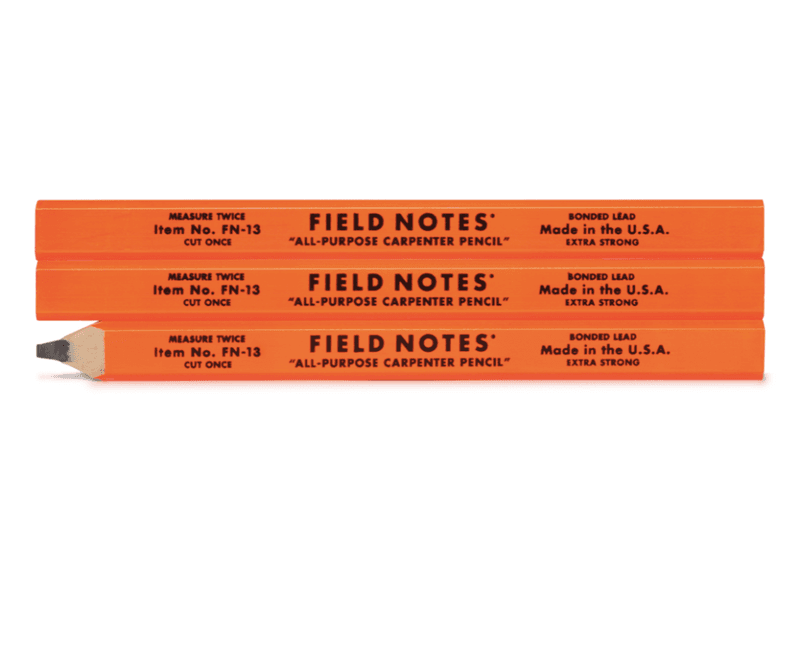Field Notes Carpenter Pencil Fluorescent Orange