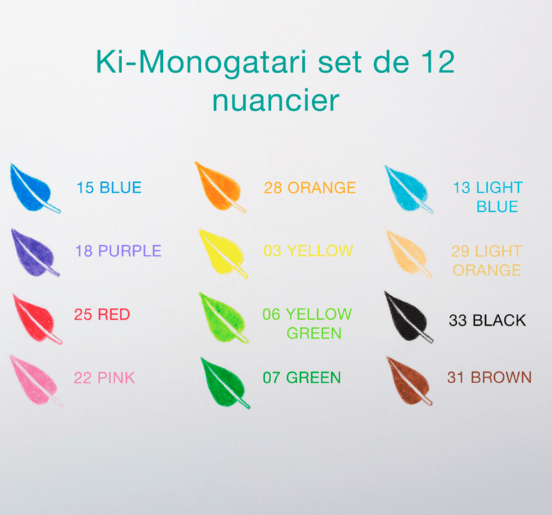 Tombow Ki-Monagatari Eco Fargeblyanter, 12 stk